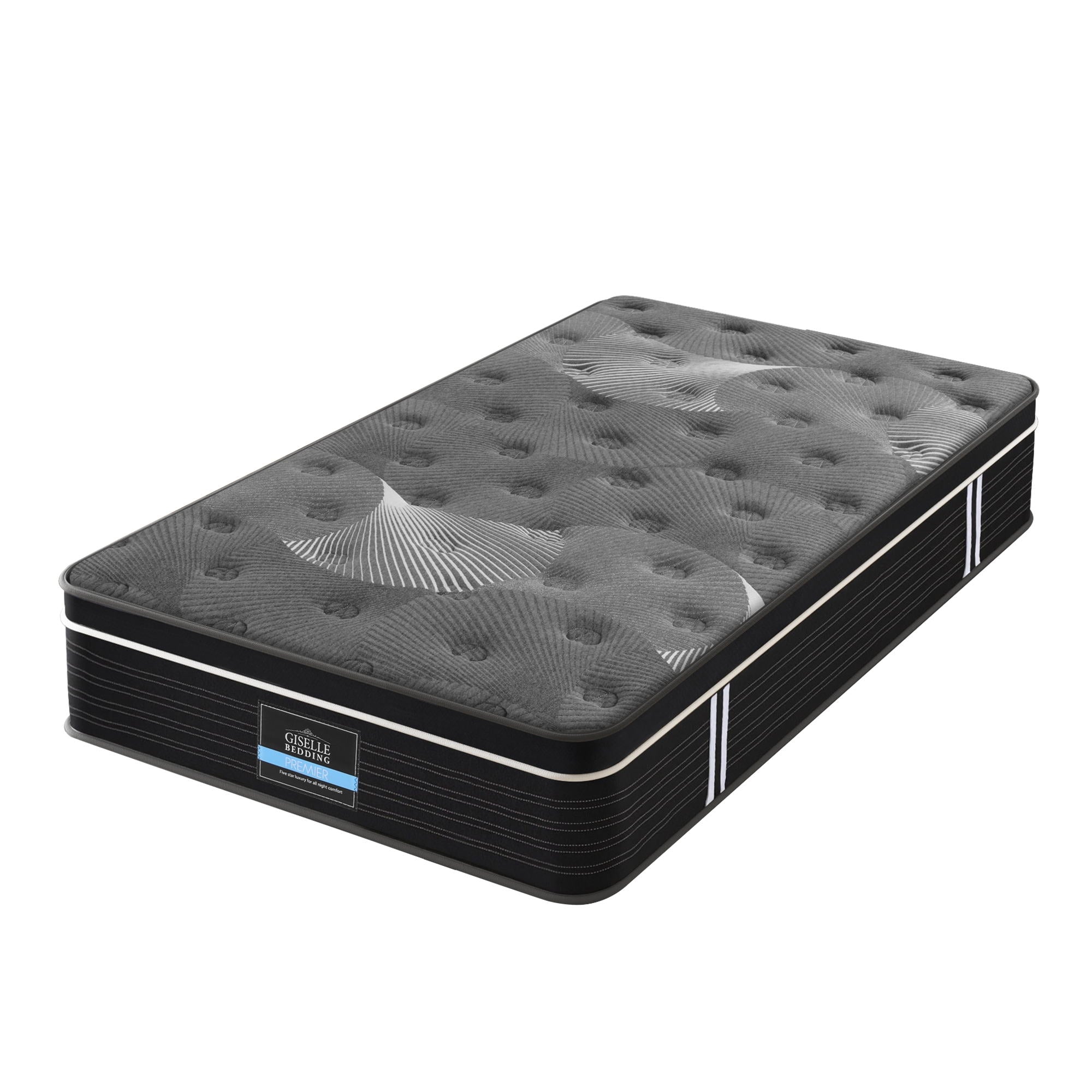 Giselle Bedding Single Mattress 35cm Euro Top with Graphene Cooling Comfort Medium Firm