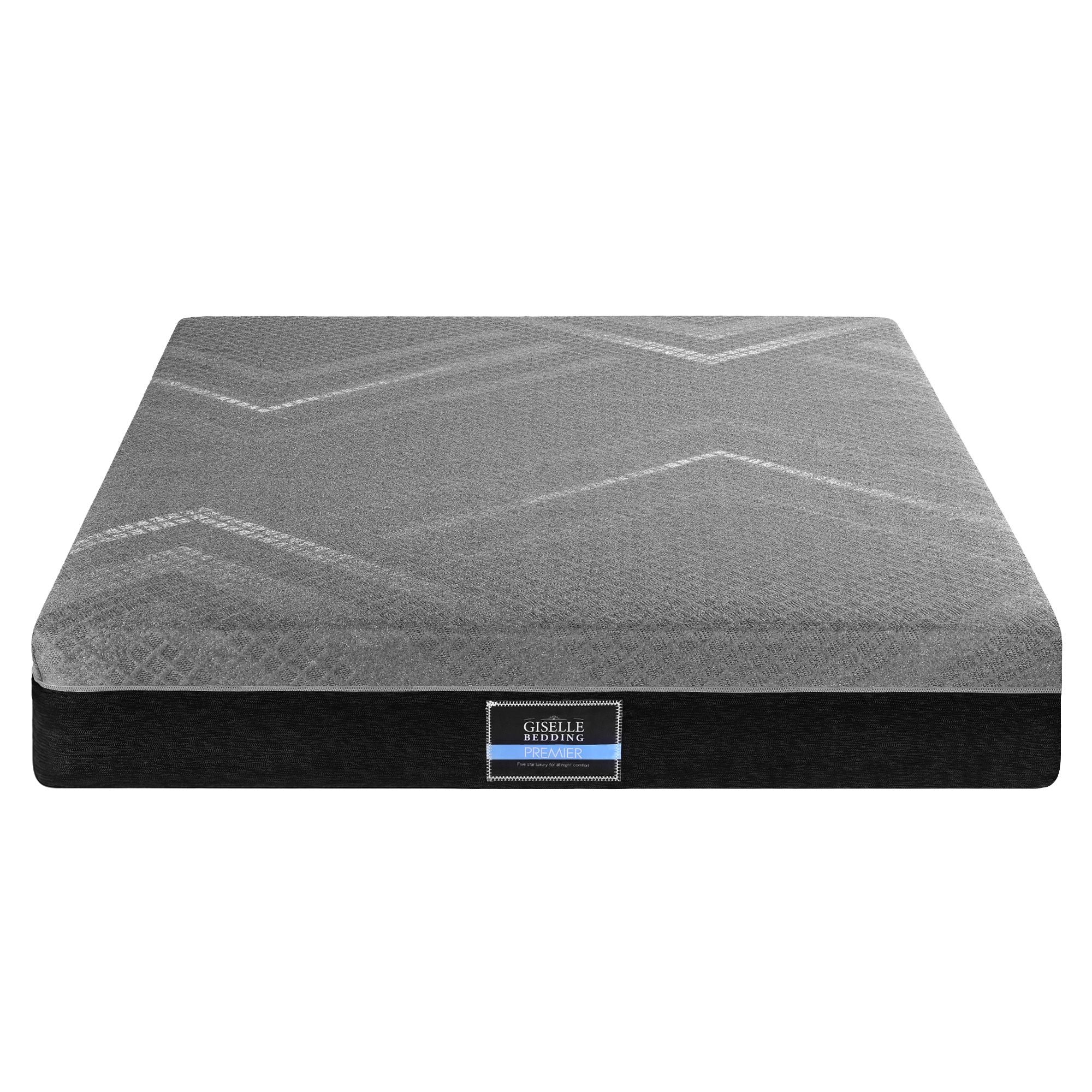 Giselle King Mattress 26cm Firm Pocket Spring Dual Edge Support Dark Grey