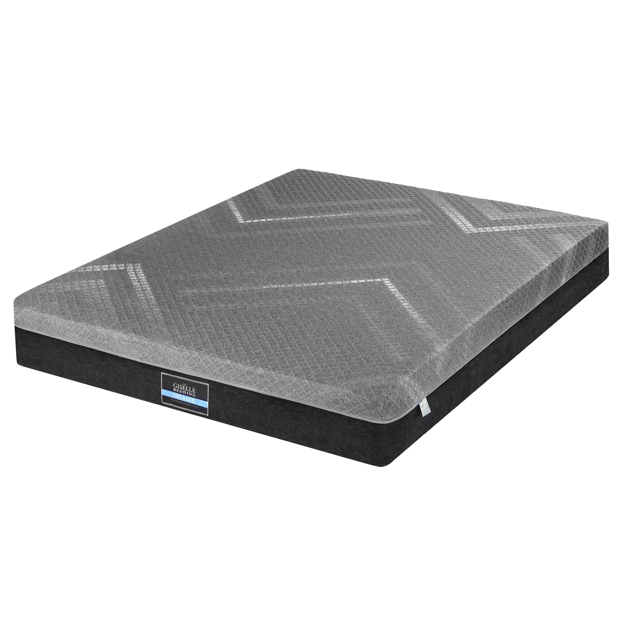 Giselle Queen Mattress 26cm Firm Pocket Spring Dual Edge Support Dark Grey