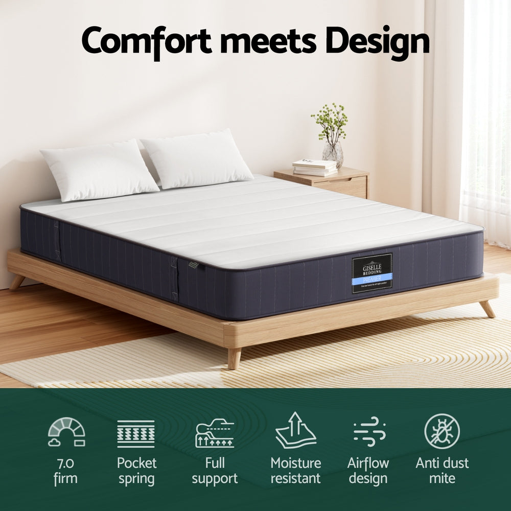 Double Mattress: 20cm Giselle Mattress Double Bed Pocket Spring Mattresses