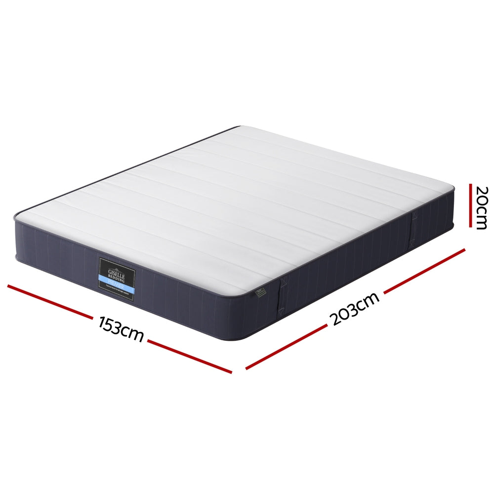 Queen Mattress: 20cm Giselle Mattress Queen Bed Pocket Spring Mattresses