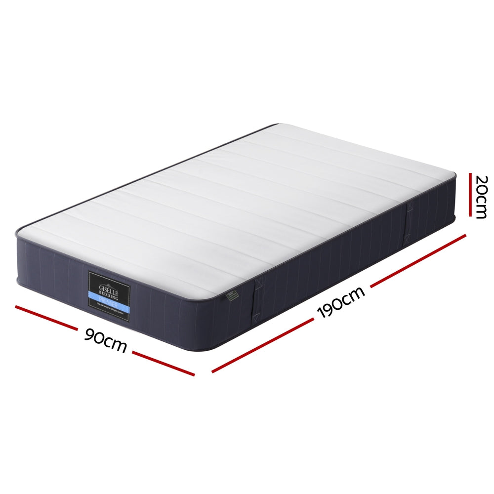 Single Mattress: 20cm Giselle Mattress Single Bed Pocket Spring Mattresses