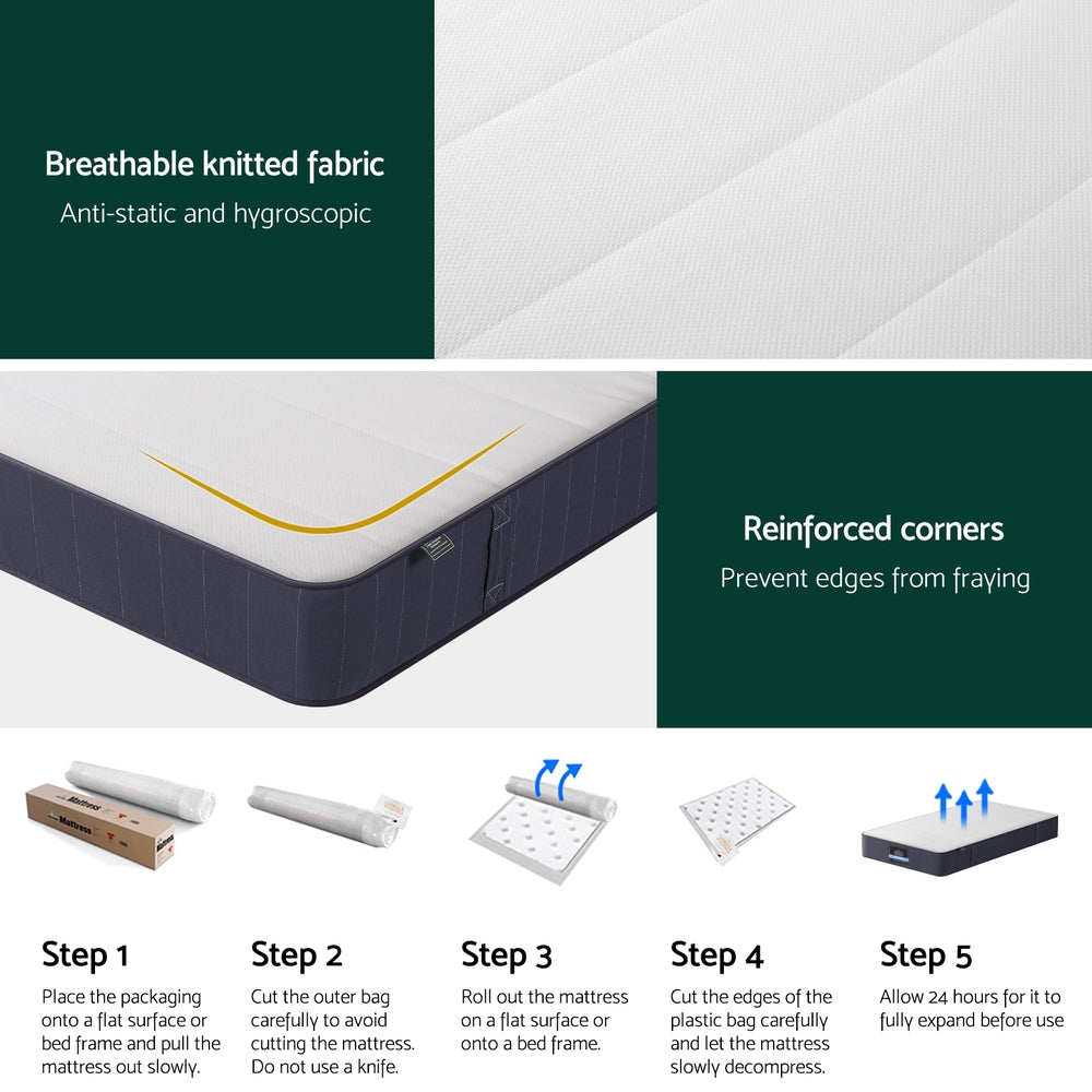 Single Mattress: 20cm Giselle Mattress Single Bed Pocket Spring Mattresses