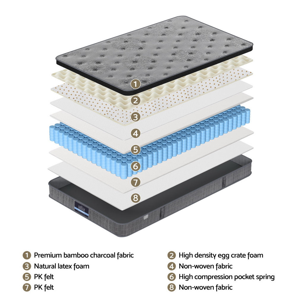 Single Mattress: 26cm Giselle Mattress Single Latex Foam Mattresses
