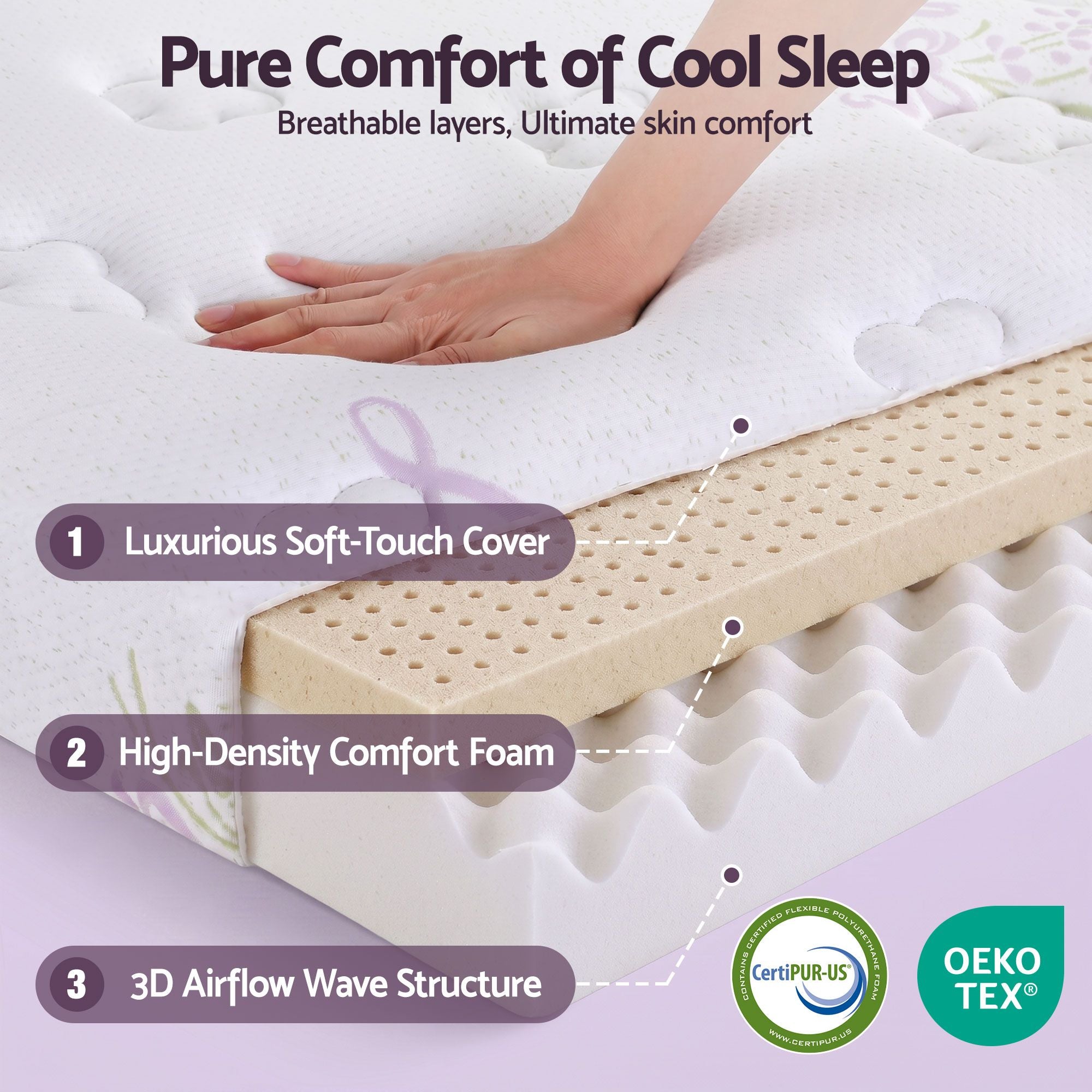 Giselle Queen Euro Top Mattress Firm Pocket Spring Edge Support