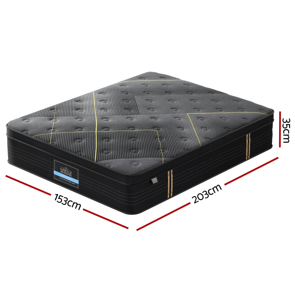 Queen Mattress: 35cm Giselle Mattress Queen Bed Bamboo Pocket Firm Foam