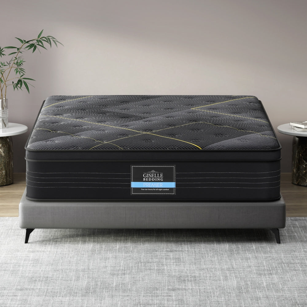 Queen Mattress: 35cm Giselle Mattress Queen Bed Bamboo Pocket Firm Foam