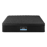 Double Mattress: Giselle Bedding Double Mattress 34cm Euro Top with 5-Zone Pocket Spring Support Black