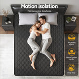 Double Mattress: Giselle Bedding Double Mattress 34cm Euro Top with 5-Zone Pocket Spring Support Black