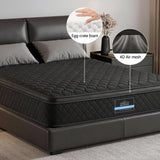 Queen Mattress: Giselle Bedding Queen Mattress 34cm Euro Top with 5-Zone Pocket Spring Support Black