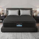 Queen Mattress: Giselle Bedding Queen Mattress 34cm Euro Top with 5-Zone Pocket Spring Support Black