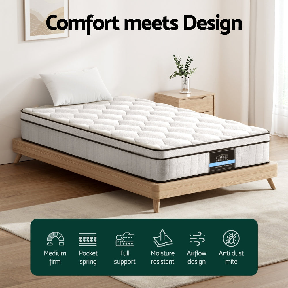 Single Mattress: 22cm Giselle Mattress Single Size