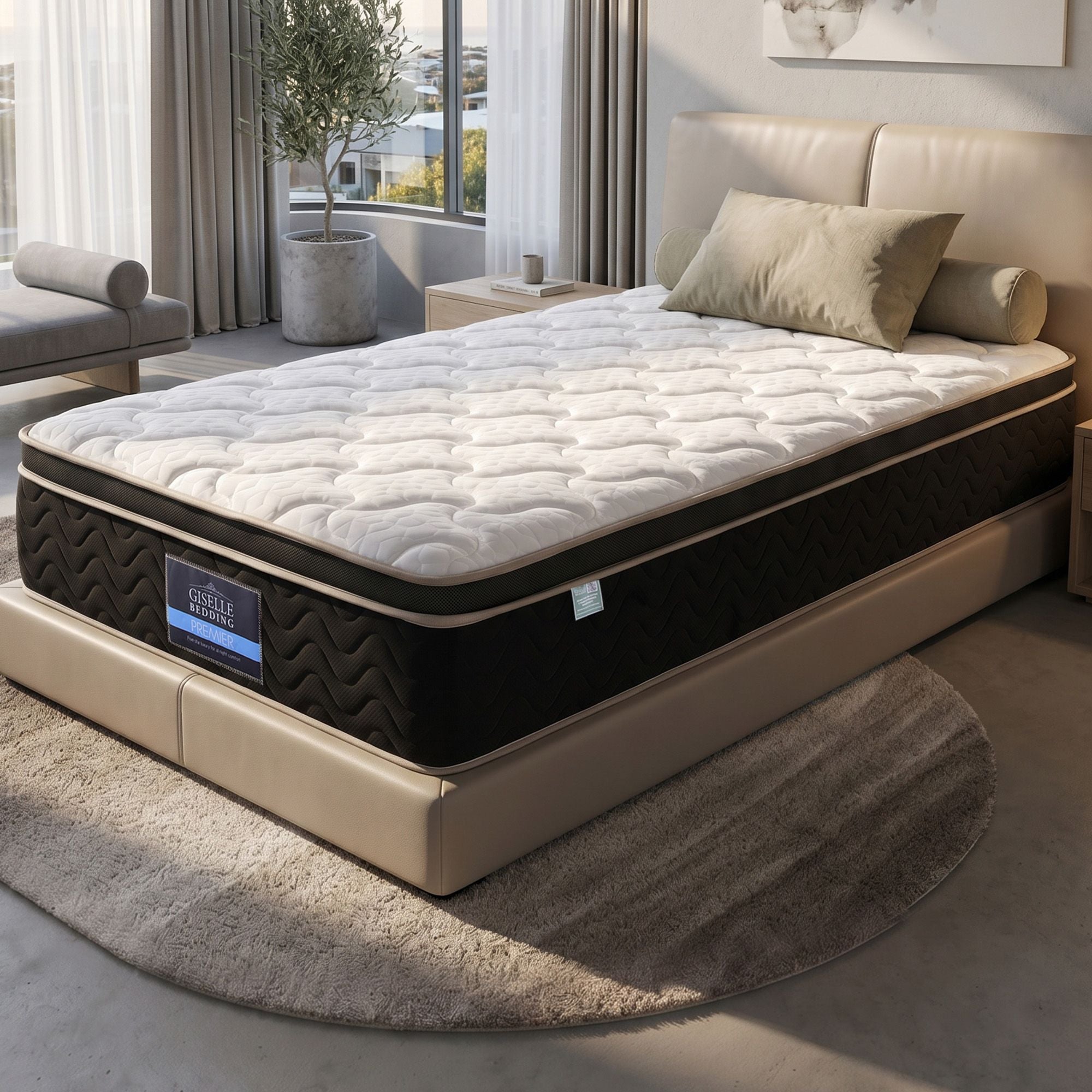 Giselle 35cm King Single Mattress Firm with Copper Memory Foam and Edge Support