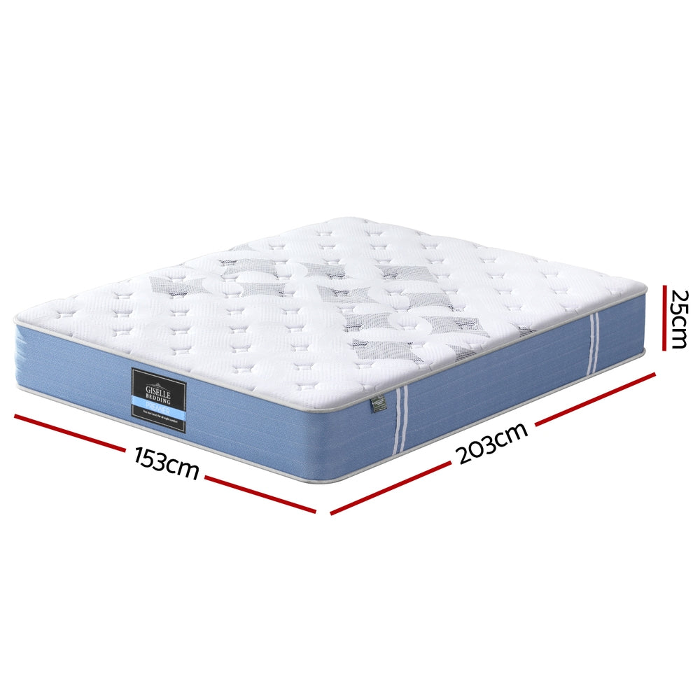 Queen Mattress: 25cm Giselle Mattress Queen Bed Pocket Spring Mattresses
