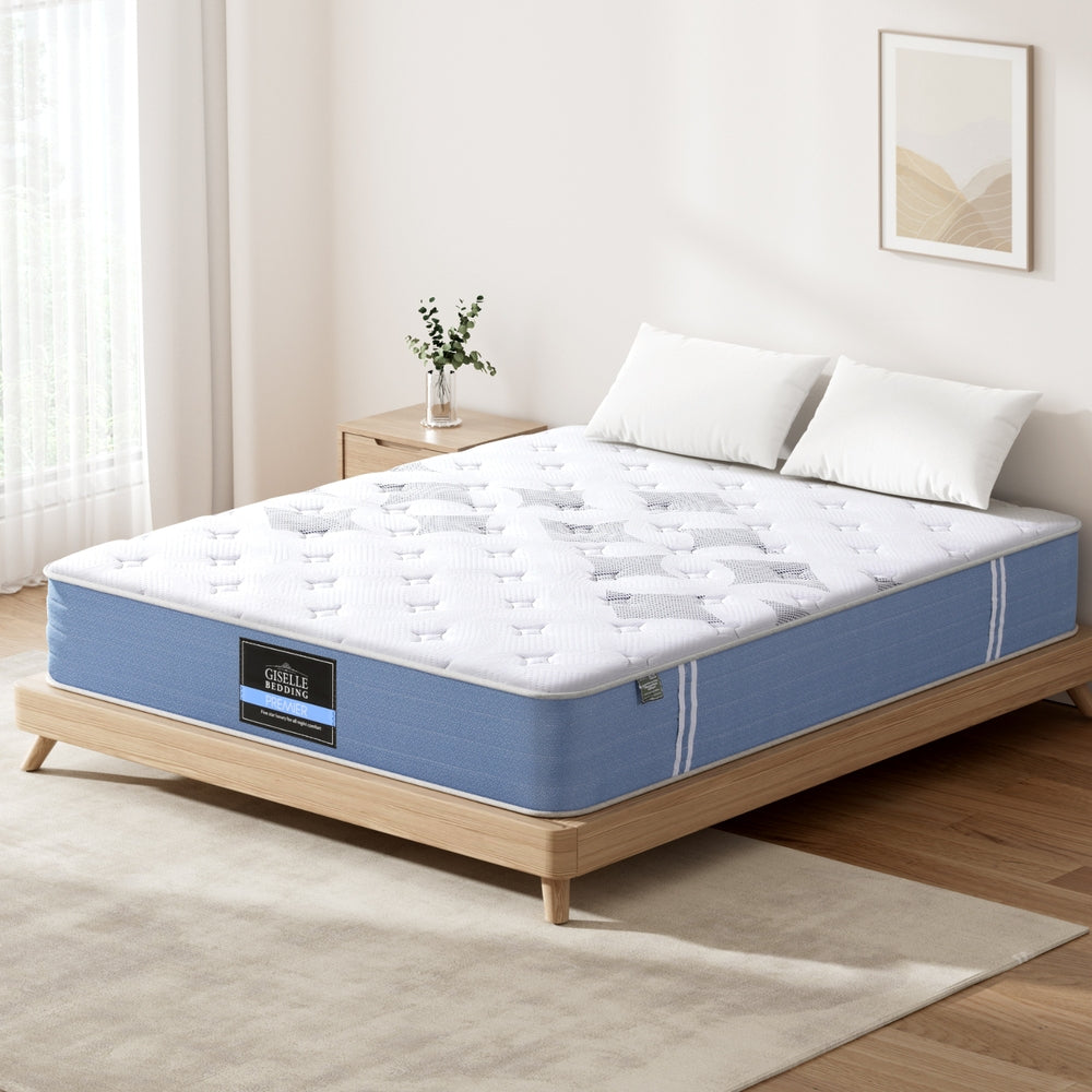 Queen Mattress: 25cm Giselle Mattress Queen Bed Pocket Spring Mattresses