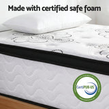King Single Mattress: Giselle Bedding King Single Mattress 30cm Pocket Spring Euro Top Medium Firm Foam