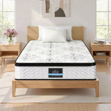 Single Mattress: Giselle Bedding Single Mattress 30cm Pocket Spring Euro Top Medium Firm Foam