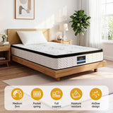 Single Mattress: Giselle Bedding Single Mattress 30cm Pocket Spring Euro Top Medium Firm Foam