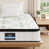 Single Mattress: Giselle Bedding Single Mattress 30cm Pocket Spring Euro Top Medium Firm Foam