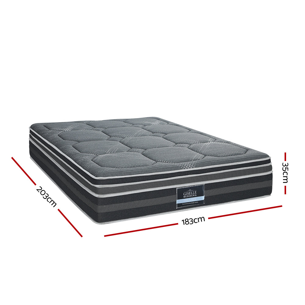 King Size Mattress: Giselle Bedding 35cm Mattress Bamboo Cover King