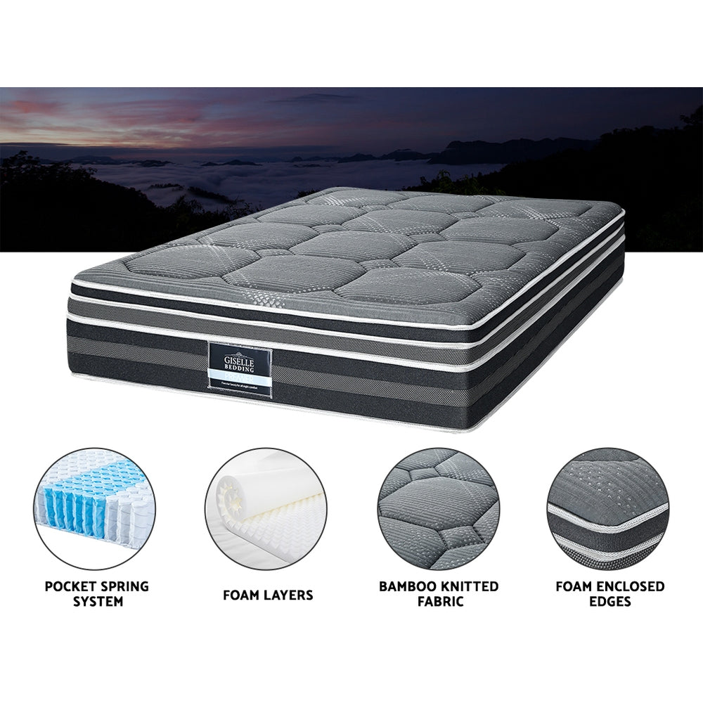 King Size Mattress: Giselle Bedding 35cm Mattress Bamboo Cover King