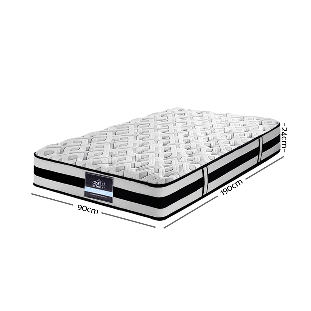 Single Mattress: Giselle Bedding 24cm Mattress Super Firm Single