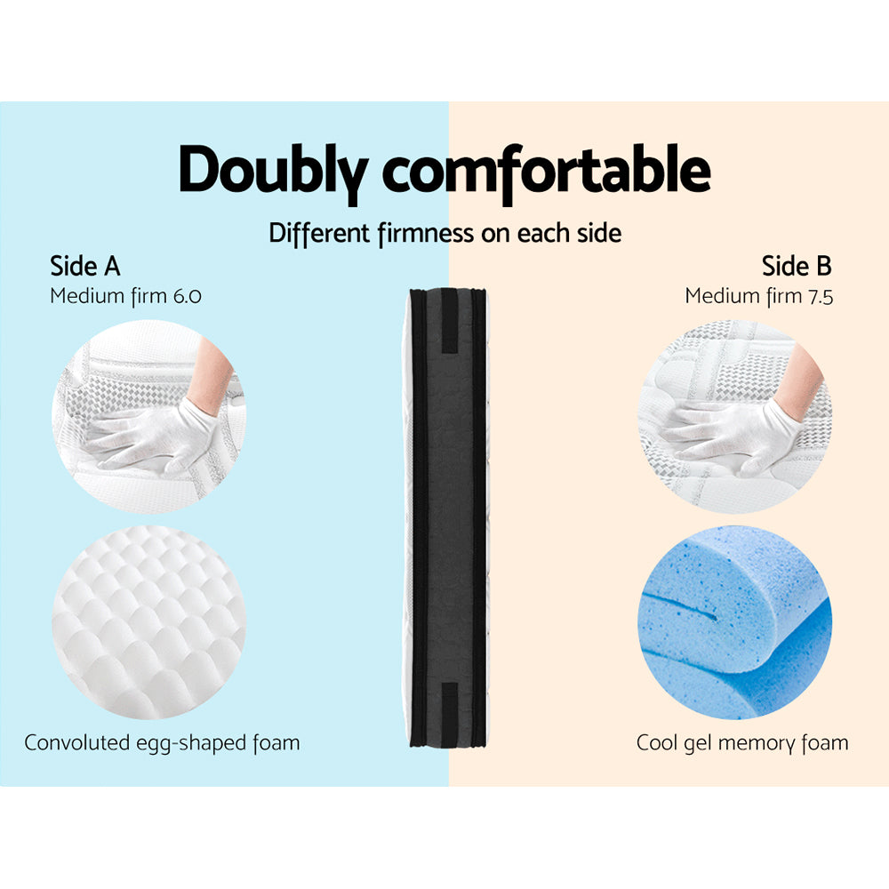 King Single Mattress: Giselle Bedding 36cm Mattress Cool Gel Memory Foam King Single