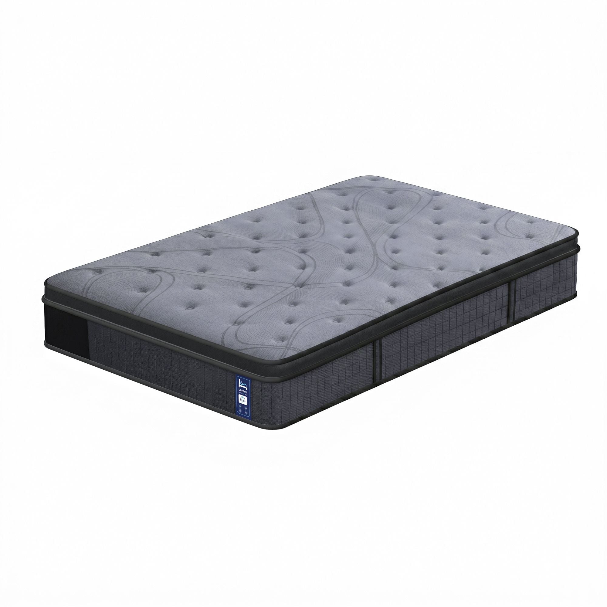 Levitex Single Mattress 33 cm 7-Zone Pocket Spring 8.0 Extra Firm with Dual-Row Edge Support & Breathable Knit Cover
