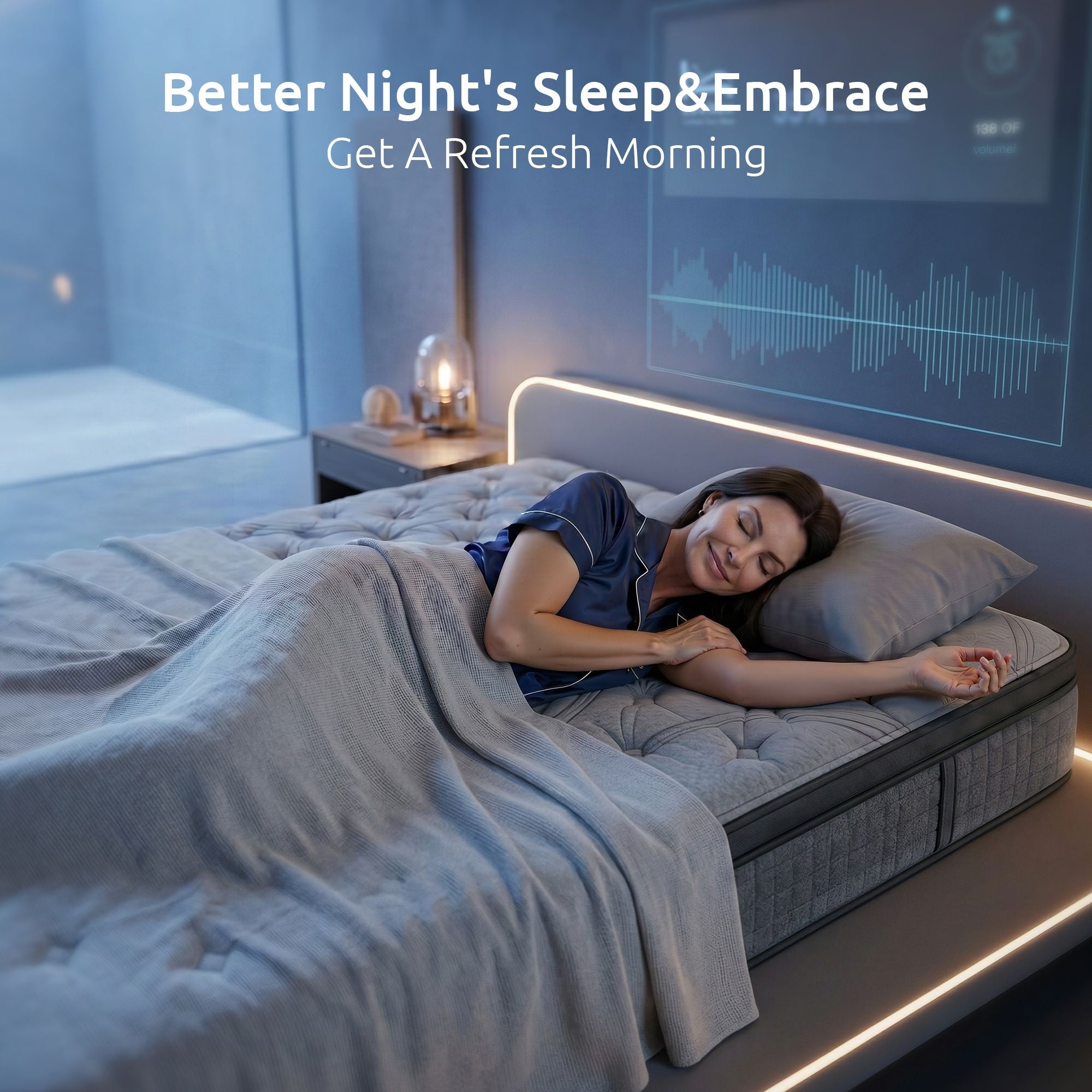 Levitex Single Mattress 33 cm 7-Zone Pocket Spring 8.0 Extra Firm with Dual-Row Edge Support & Breathable Knit Cover