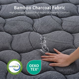 Levitex 25 cm Hybrid Pocket Spring Mattress Firm with 4cm Egg Crate Foam for Deep Sleep Bamboo Charcoal Fabric Single