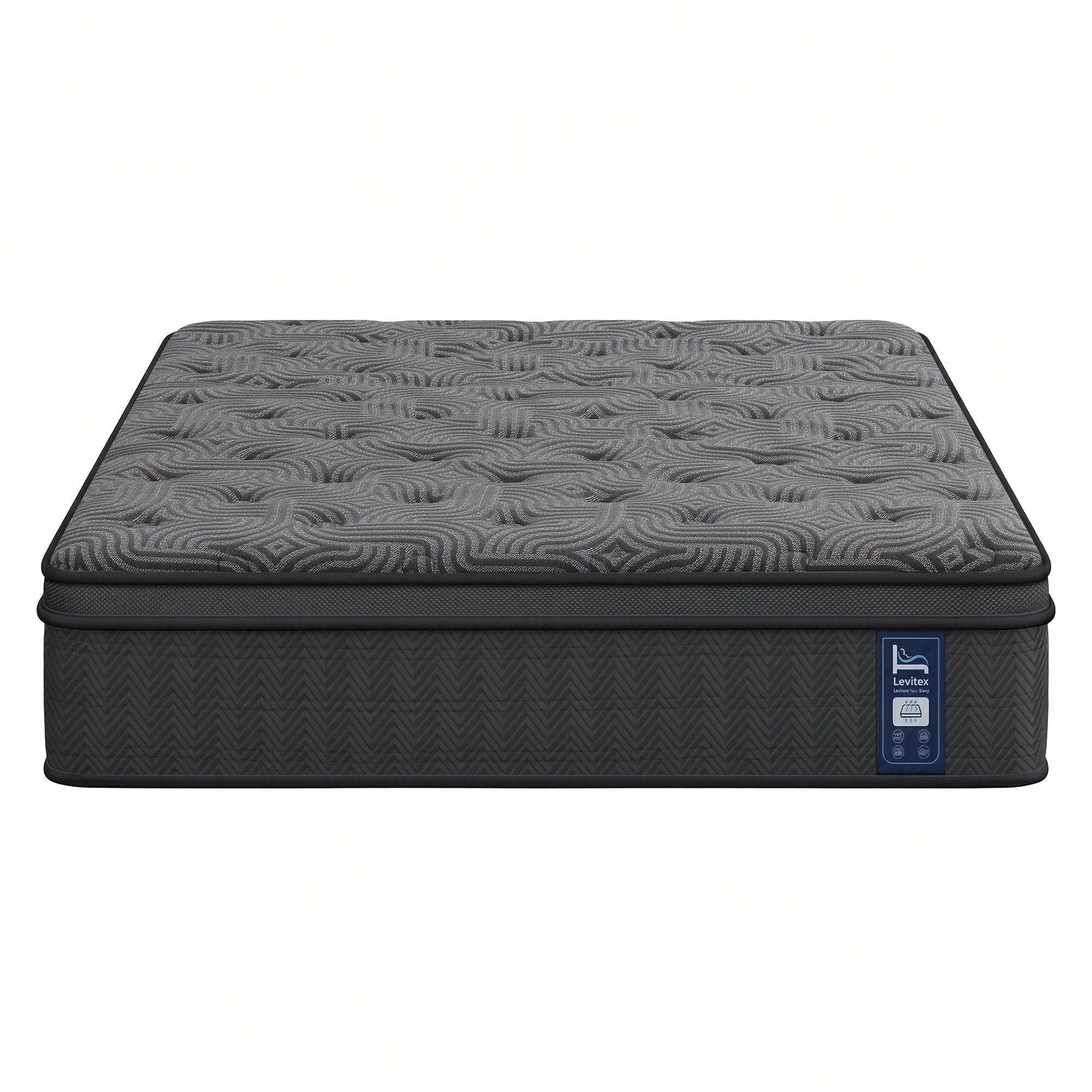 Levitex Double Mattress 34 cm 5-Zone Pressure Relief  Pocket Spring with Reinforced Edge Support & Breathable Gel Memory Foam Hybrid Mattress