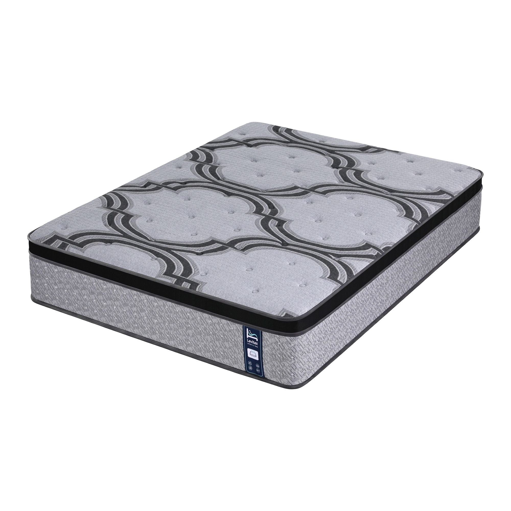 Levitex Double Mattress 34 cm 5-Zone Pocket Spring with Latex & Memory Foam or Extra Lumbar & Shoulder Support