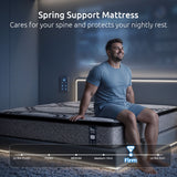 Levitex 5-Zone Pocket Spring Mattress with Latex & Memory Foam 7.5 Firm Hybrid Mattress for Extra Lumbar & Shoulder Support 34 cm Thickness Double