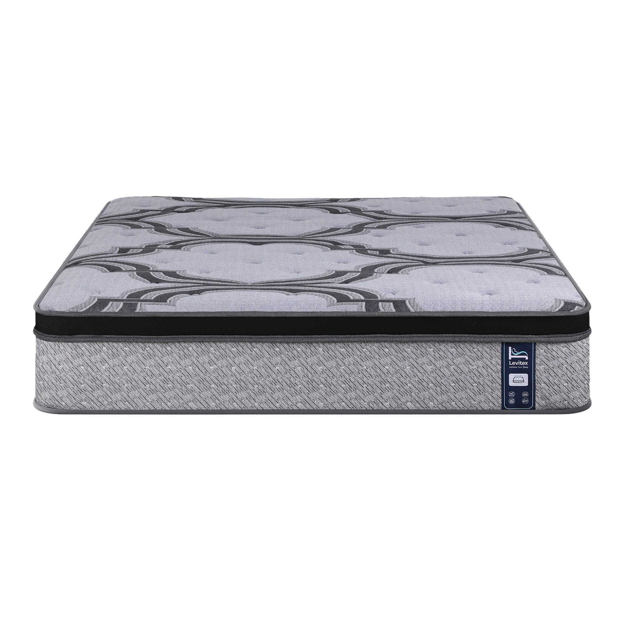 Levitex 5-Zone Pocket Spring Mattress with Latex & Memory Foam 7.5 Firm Hybrid Mattress for Extra Lumbar & Shoulder Support 34 cm Thickness Queen