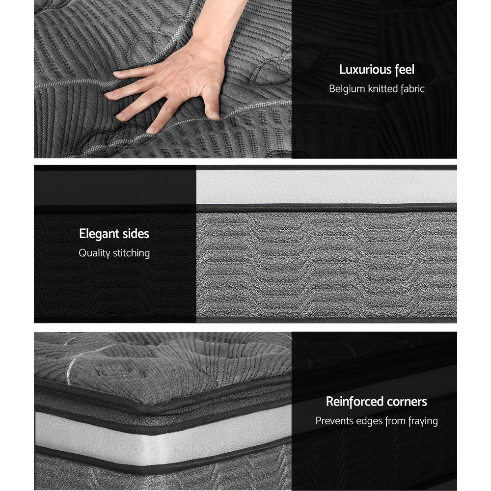 Queen Mattress: Giselle Bedding 34cm Mattress Double Layer Pocket Spring Queen