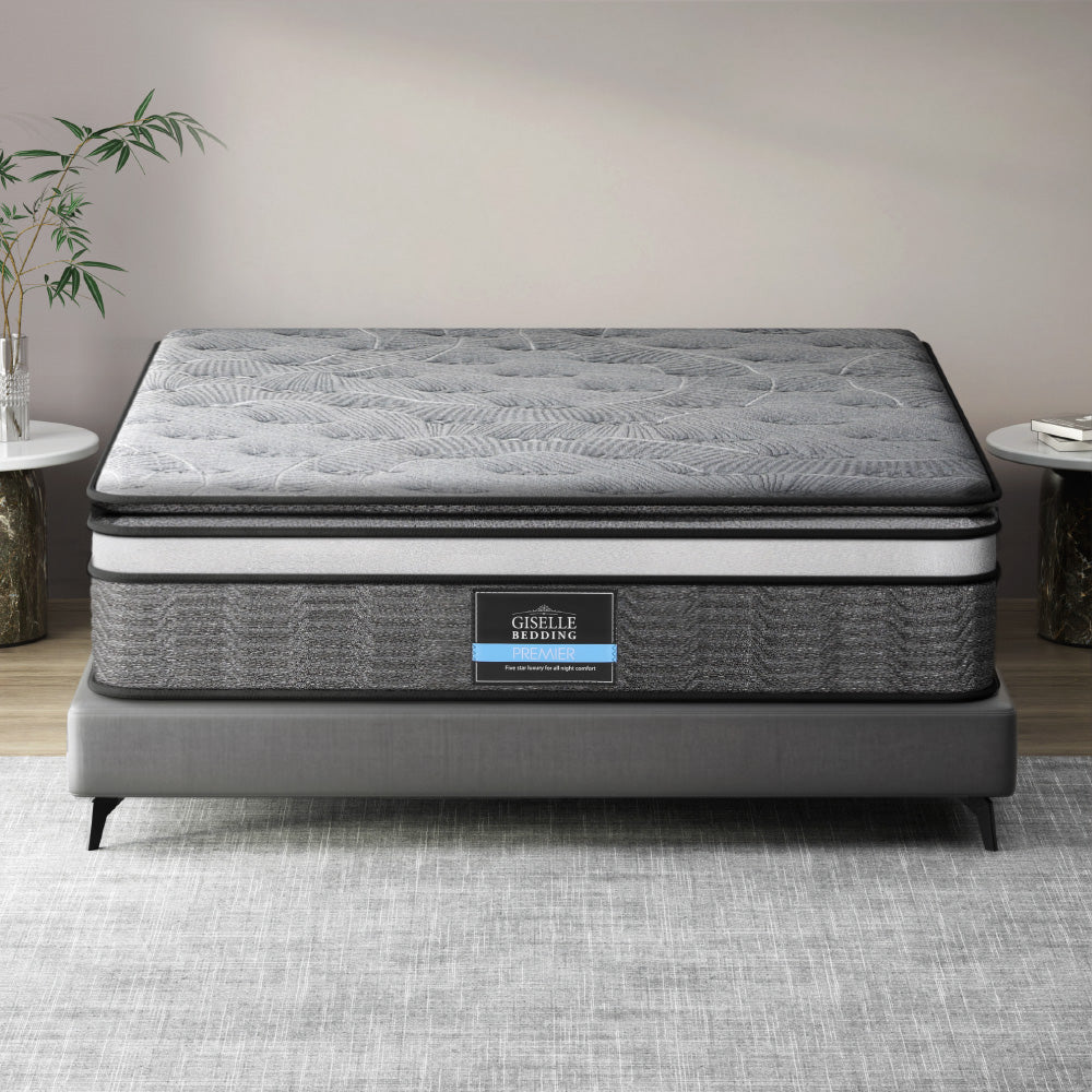 Queen Mattress: Giselle Bedding 34cm Mattress Double Layer Pocket Spring Queen