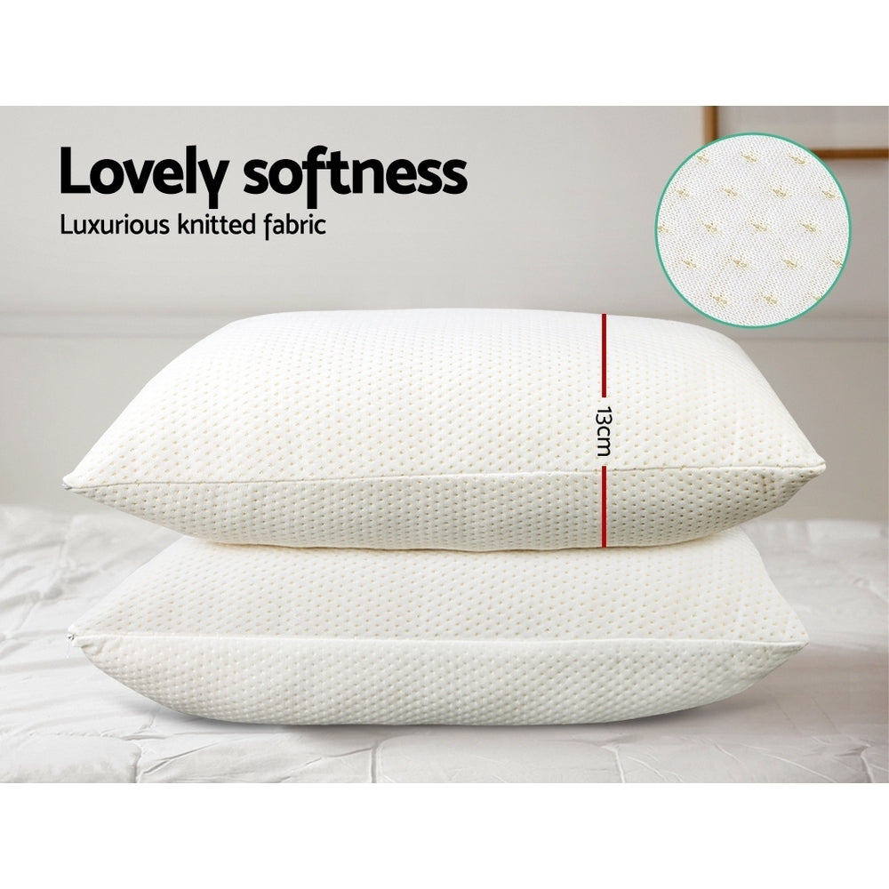 Pillows: Giselle Bedding Memory Foam Pillow 13cm Thick Twin Pack