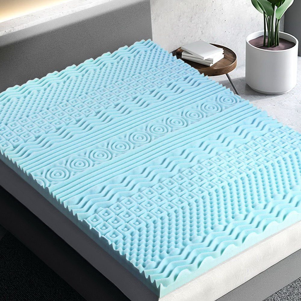 Mattress Toppers: Giselle Bedding Memory Foam Mattress Topper 11-Zone 8cm Single