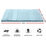 Mattress Toppers: Giselle Bedding Memory Foam Mattress Topper 7-Zone 5cm Double