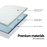 Mattress Toppers: Giselle Bedding Memory Foam Mattress Topper 7-Zone 5cm King