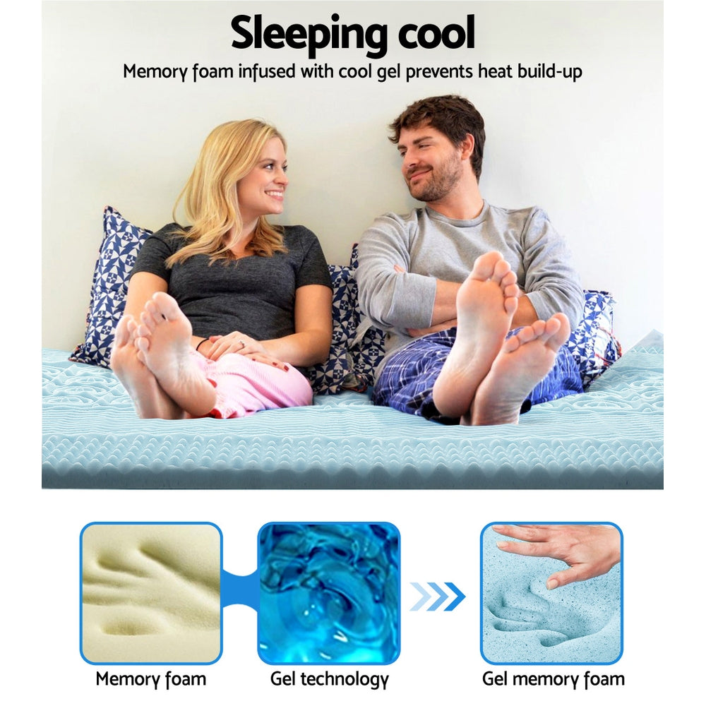 Mattress Toppers: Giselle Bedding Memory Foam Mattress Topper 7-Zone 5cm King