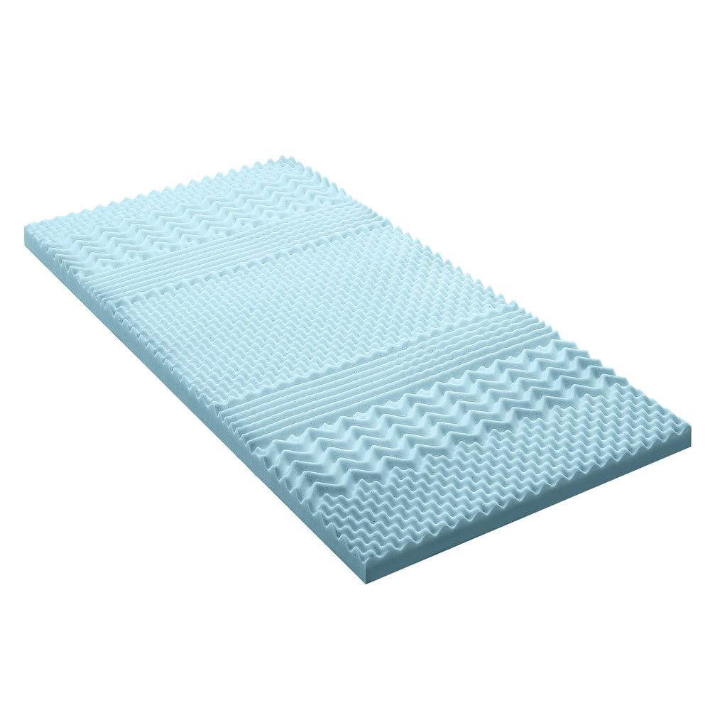 Mattress Toppers: Giselle Bedding 5cm Memory Foam Mattress Topper 7-Zone King Single