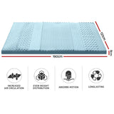 Mattress Toppers: Giselle Bedding Memory Foam Mattress Topper 7-Zone 8cm Double