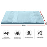 Mattress Toppers: Giselle Bedding Memory Foam Mattress Topper 7-Zone 8cm King