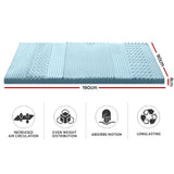 Mattress Toppers: Giselle Bedding Memory Foam Mattress Topper 7-Zone 8cm Single