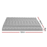 Giselle Bedding 8cm Memory Foam Mattress Topper 7-Zone Graphite Double