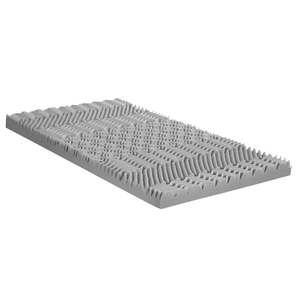 Mattress Toppers: Giselle Bedding 8cm Memory Foam Mattress Topper 7-Zone Graphite Single