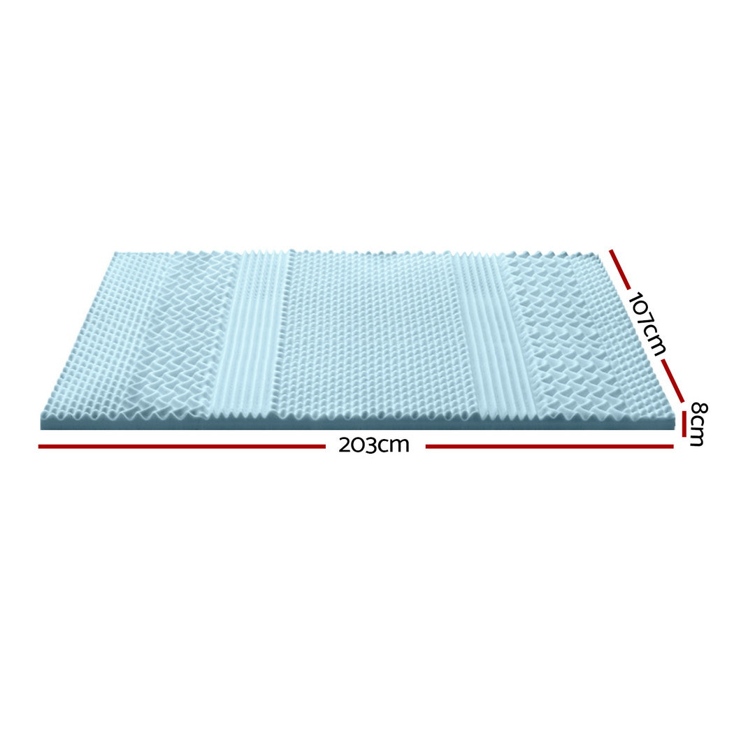 Mattress Toppers: Giselle Memory Foam Mattress Topper 7-Zone 8cm King Single
