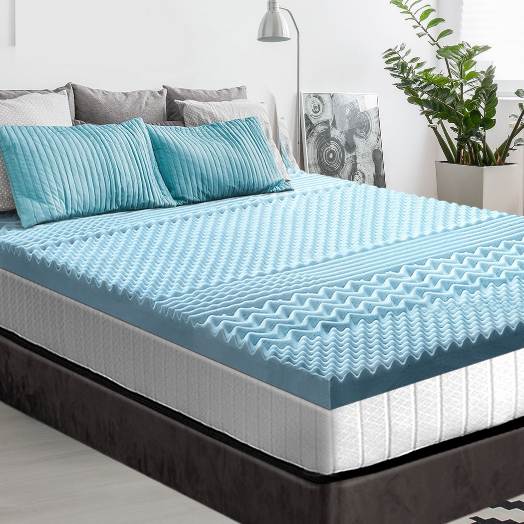 Mattress Toppers: Giselle Memory Foam Mattress Topper 7-Zone 8cm King Single