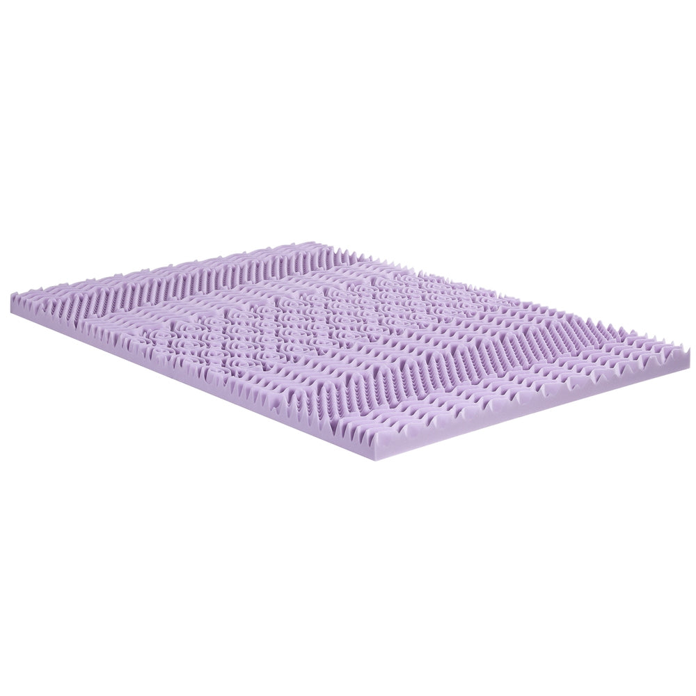 Mattress Toppers: Giselle 8cm Memory Foam Mattress Topper Lavender Infused Bamboo Cover 7-Zone Double